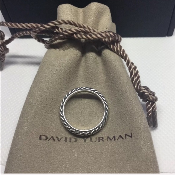 DAVID YURMAN Cable Classic Silver Stacking Ring - Picture 2 of 10